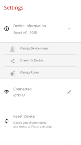 IoTfy magic Smart Settings